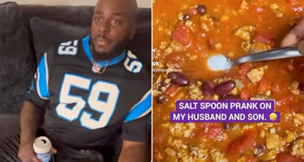 Viral Video: Woman Pranks Husband And Child By Adding Extra Salt To The Meal