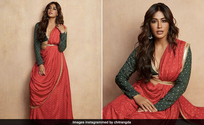 Chitrangda Singh's Red And Green Saree Gives Ethnic Wear A Modern Touch