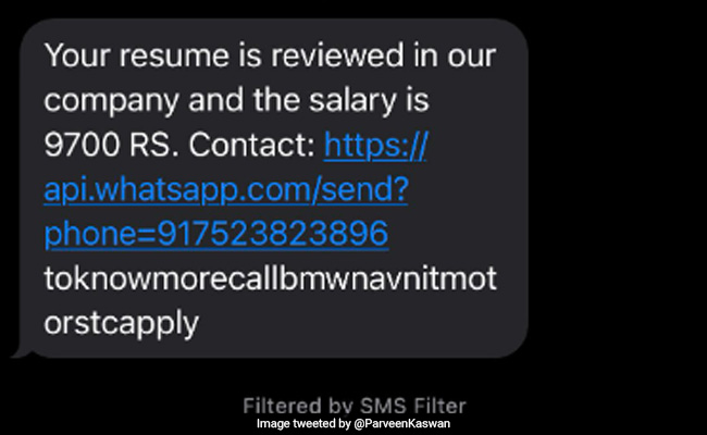 Bureaucrat Warns Internet Against Fraud Messages After Receiving Fake Job Offer For Rs 9,700
