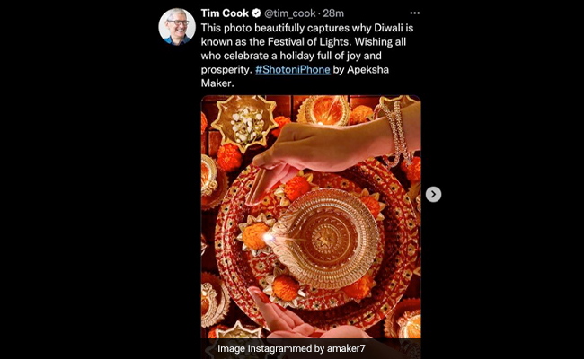 Apple CEO Tim Cook Shares Mumbai Photographer's Diwali Image, Calls It "Beautiful"