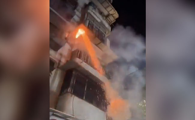 Video: Maharashtra Man Aims Diwali Rockets At Apartment Building