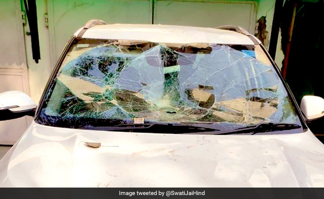 Delhi Women's Panel Head Alleges Home Invasion, Posts Vandalised Car Pics
