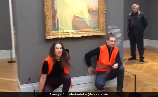 On Camera, German Activists Throw Mashed Potatoes At $110 Million Monet Painting
