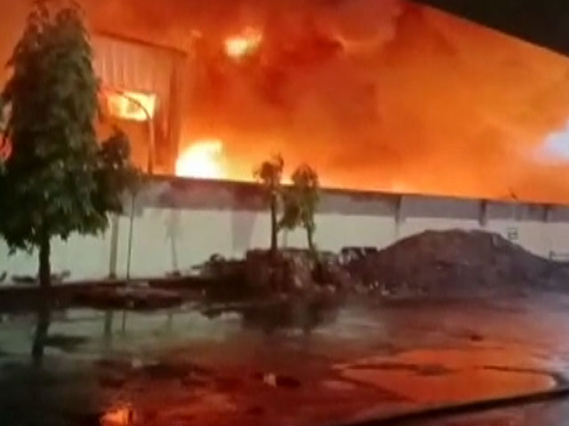 Video: Massive Fire At Auto Parts Manufacturing Factory In Gurugram