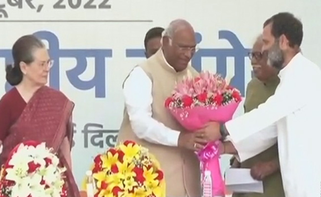 "To Fight Politics Of Lies...": Mallikarjun Kharge After Taking Charge Of Congress
