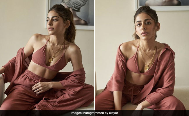 Alaya Furniturewalla's Rust Bralette, Trousers And Jacket Redefines Lounge Wear On A Sunny Afternoon