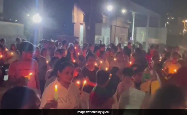 Candle March Protest In Noida After Baby Dies In Street Dog Attack