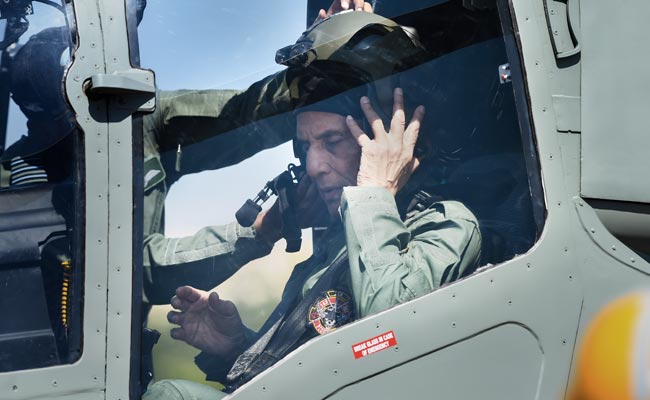 Watch: Rajnath Singh Flies Sortie In Newly Inducted 'Prachand' Helicopter