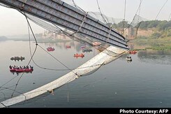 No Tender Issued For Gujarat Bridge Repair Contract, Old Wires Weren't Changed No Tender Issued For Gujarat Bridge Repair Contract, Old Wires Weren't Changed