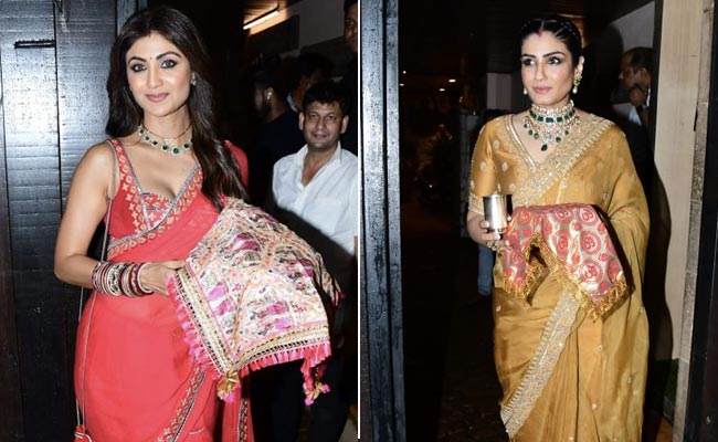 Karwa Chauth 2022: Shilpa Shetty, Raveena Tandon, Maheep Kapoor And Others At Sunita Kapoor's House