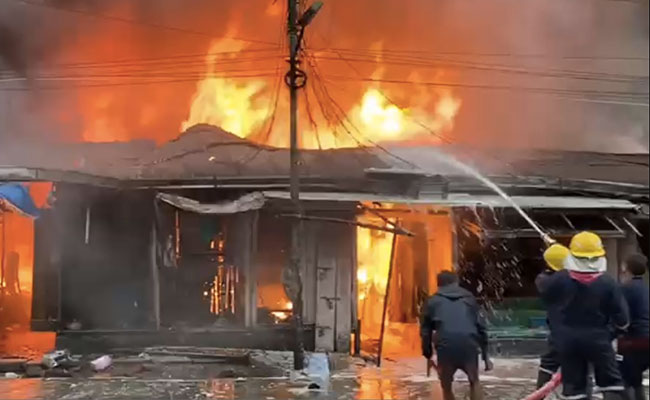 Over 200 Shops Reduced To Ashes In Massive Fire At Arunachal Market
