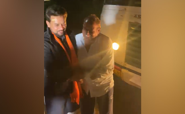 Watch: Minister Anurag Thakur Pushes Bus That Broke Down In Himachal Village