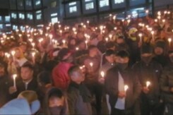 Police Vehicles Torched, Petrol Bombs Used In Fresh Violence In Shillong Police Vehicles Torched, Petrol Bombs Used In Fresh Violence In Shillong