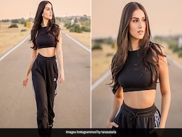 Tara Sutaria Makes Road Trips Look Super Cool In A Black Crop Top, Joggers And Boots Tara Sutaria Makes Road Trips Look Super Cool In A Black Crop Top, Joggers And Boots