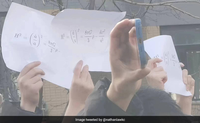 In Protest-Hit China, A Math Equation Is Being Used As Slogan. Here's Why