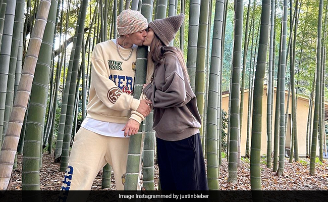 Justin Bieber Seals Wife Hailey's Birthday Wish With A Kiss