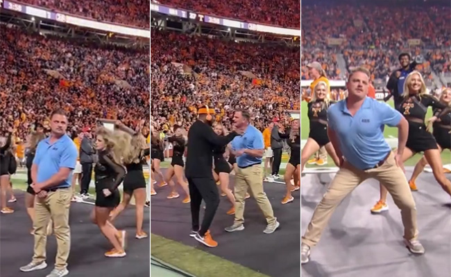 VIDEO: स्टेडियम में सुरक्षा गार्ड ने गुस्से में लगाए ऐसे ठुमके, डांसर्स भी पड़ गईं फीकी!