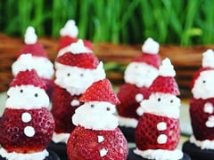 Strawberry Santa Canapes