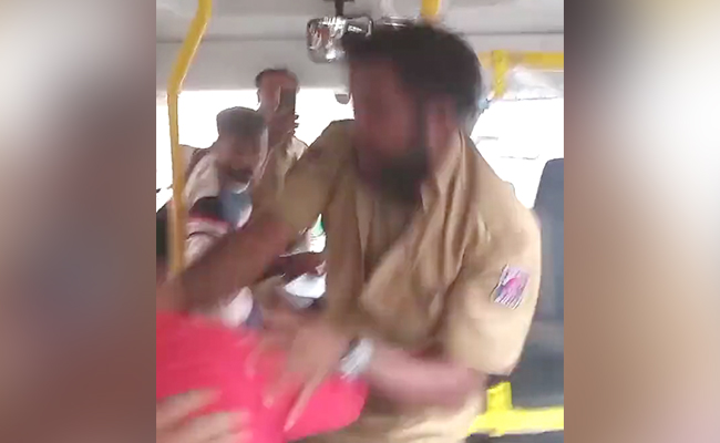 Watch: Bus Driver Savagely Beats Up Biker In Bengaluru In Road Rage Case