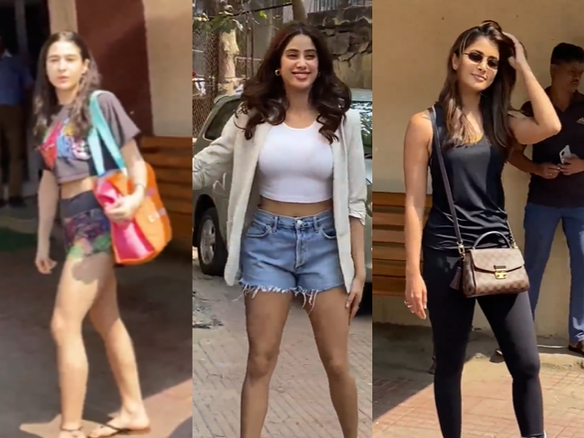 सारा अली खान, जाह्नवी कपूर और पूजा हेगड़े जिम के बाहर हुईं स्‍पॉट 