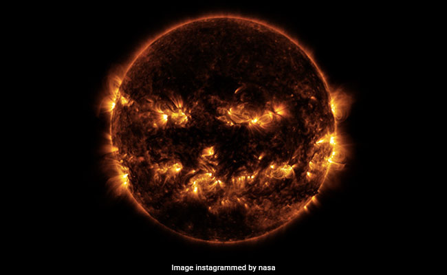 NASA Shares Spooky Picture Of Solar Jack-O-Lantern On Halloween
