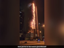 Video: Massive Fire Races Up 35-Storey Dubai Tower Near Burj Khalifa Video: Massive Fire Races Up 35-Storey Dubai Tower Near Burj Khalifa