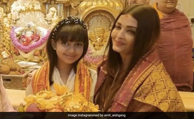 Viral Pics: On Birthday, Aishwarya Rai Bachchan Visits Siddhivinayak Temple With Daughter Aaradhya