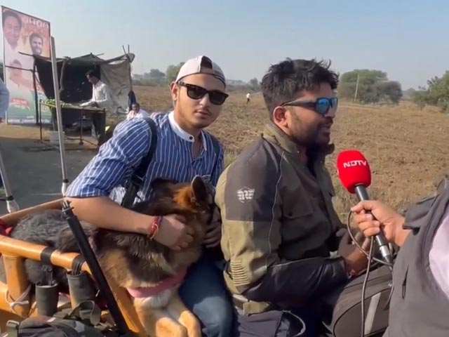 Meet "Marvel", The Dog On Bike Tour In Solidarity With Rahul Gandhi