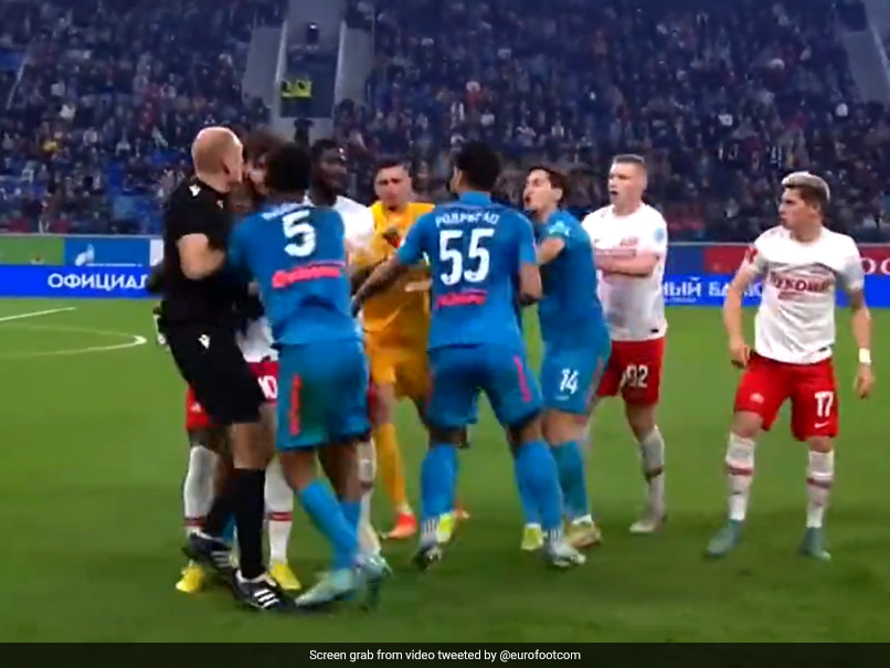 Watch: Brawl During Football Match In Russia Leads To 6 Red Cards