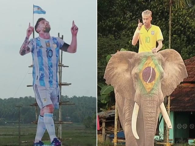 Football Fever In Kerala; Players' Large Cut-Outs Of Players Displayed Across City