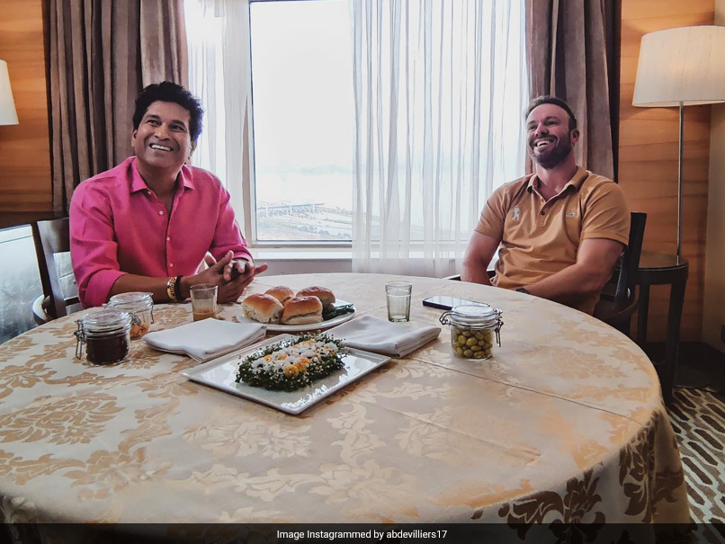 "Two GOATs In A Single Frame": Instagram Can't Keep Clam As AB de Villiers Meets Sachin Tendulkar - See Pics