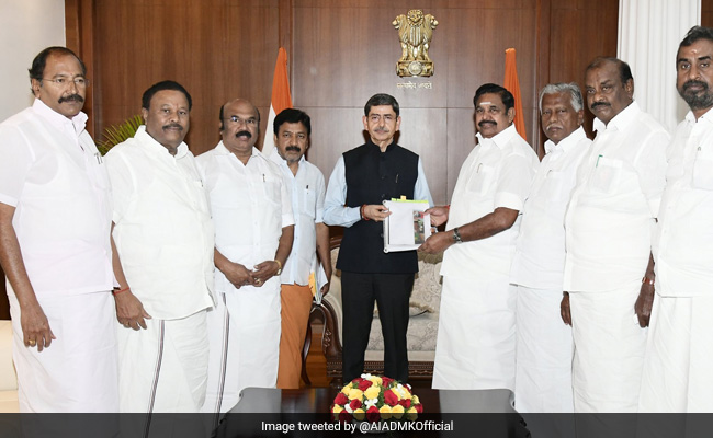 AIADMK Accuses MK Stalin's Party Of Corruption, Meets Tamil Nadu Governor