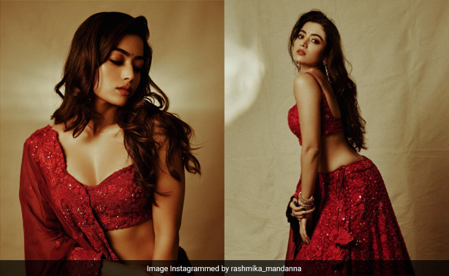 Rashmika Mandanna's Red Lehenga Can Spice Up Any Day Of The Festive Season