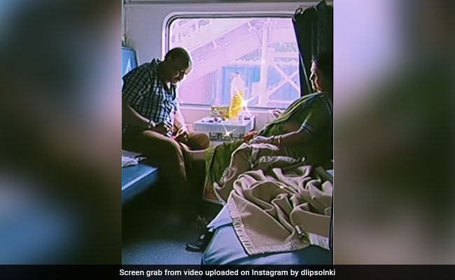 Video: Man Applying Nail Polish On Wife's Toes While Sitting In Train Leaves Internet Gushing