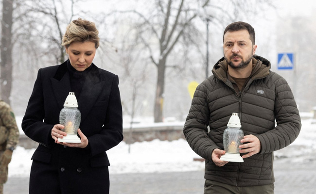 Ukraine's Zelensky Promises Victory Over Russia On Protest Anniversary