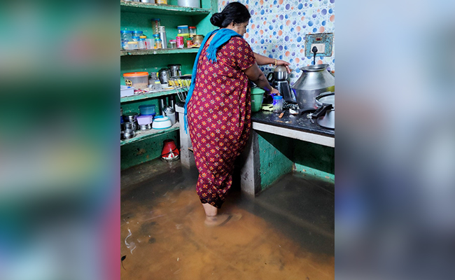 Waterlogging, Homes Inundated In Chennai Outskirts As Heavy Rains Continue