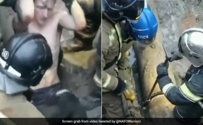 Video Of Man Stuck In A Sewer Pipe Leaves Internet Shocked