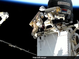 Russian Cosmonauts Spacewalk Outside Space Station Orbiting Above Brazil Russian Cosmonauts Spacewalk Outside Space Station Orbiting Above Brazil