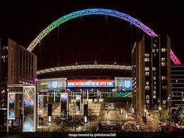Watch: Wembley Stadium Lit Up In Rainbow Colours In English Response To FIFA's Armband Ban Watch: Wembley Stadium Lit Up In Rainbow Colours In English Response To FIFA's Armband Ban
