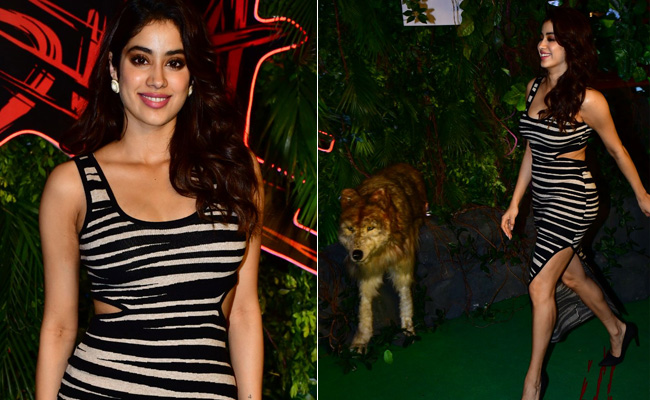 Who Knew The Call Of The Wild Could Look As Chic As Janhvi Kapoor In A Zebra Print Cutout Bodycon Dress Does?