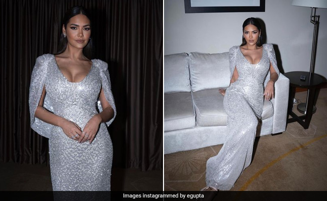 Esha Gupta Only Needs A Dazzling Silver Gown To Shine Bright Like A Diamond