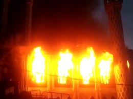 Jamia Masjid In Kargil's Drass Damaged In Massive Fire Jamia Masjid In Kargil's Drass Damaged In Massive Fire