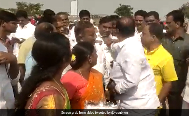 Watch: Invited Late, KCR Party's MLA Loses Temper, Grabs Official's Collar