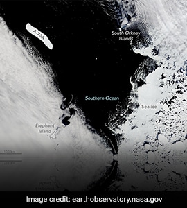 Iceberg Sand Picture (22×33cm) NASA Satellite Image Shows World's Largest Iceberg Heading