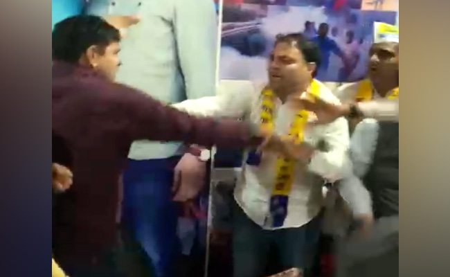 On Camera, AAP MLA Gulab Singh Yadav Beaten Up In Delhi, Runs To Save Himself