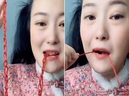 VIDEO: मशीन की तरह मुंह चलाकर महिला ने दिखाया ऐसा टैलेंट, लोग बोले 'स्त्री है, कुछ भी कर सकती है' VIDEO: मशीन की तरह मुंह चलाकर महिला ने दिखाया ऐसा टैलेंट, लोग बोले 'स्त्री है, कुछ भी कर सकती है'