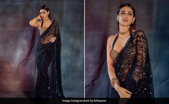 Kriti Sanon's Sequinned Black <i>Saree</i> Like Any Little Black Dress, Is Always A Winner