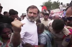 Rahul Gandhi Rushes To Help As Women Trip During '<i>Bharat Jodo Yatra</i>' Rahul Gandhi Rushes To Help As Women Trip During '<i>Bharat Jodo Yatra</i>'