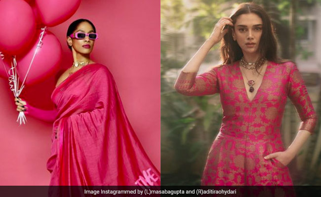 After Valentino Pink, Masaba Gupta And Aditi Rao Hydari Are Making A Case For The Rani Core Fashion Trend