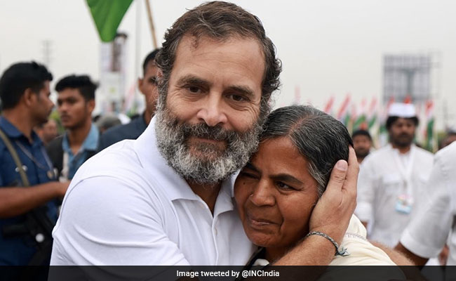 Rohith Vemula's Mother Joins Rahul Gandhi On Congress March In Telangana